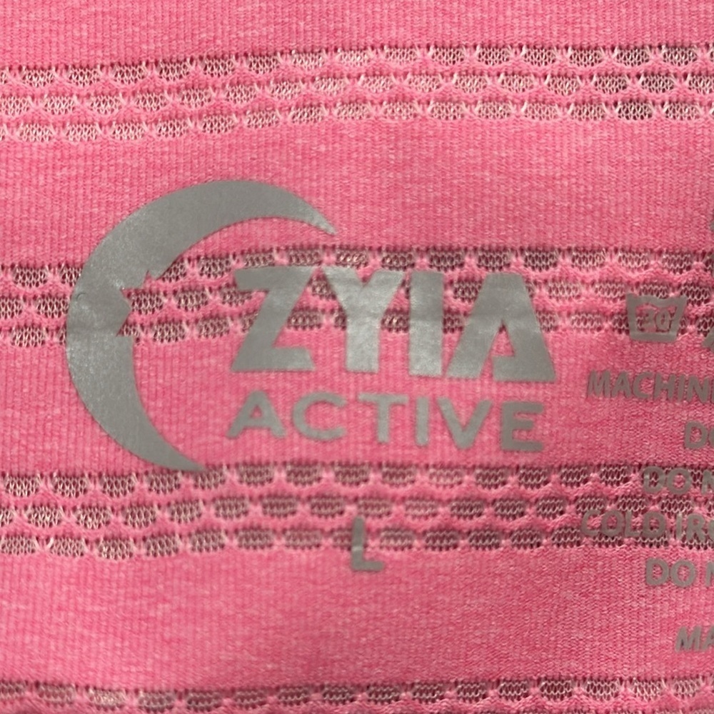 ZYIA Pink Striped Racerback Tank Top - Picture 9 of 10